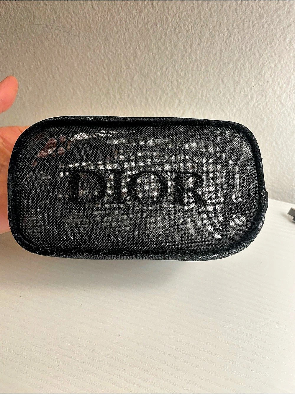 Dior Beauty Black Mesh Cosmetic Pouch